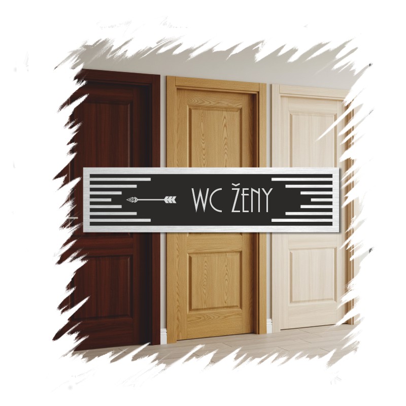 Cedulka na dveře - WC ženy vlevo